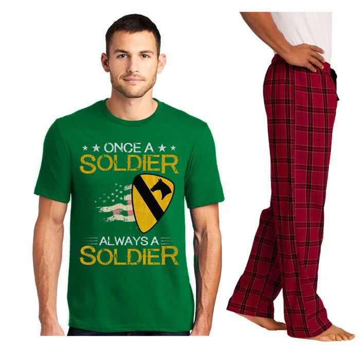 1st Cavalry Division Veteran Always a Soldier Military Xmas Pajama Set