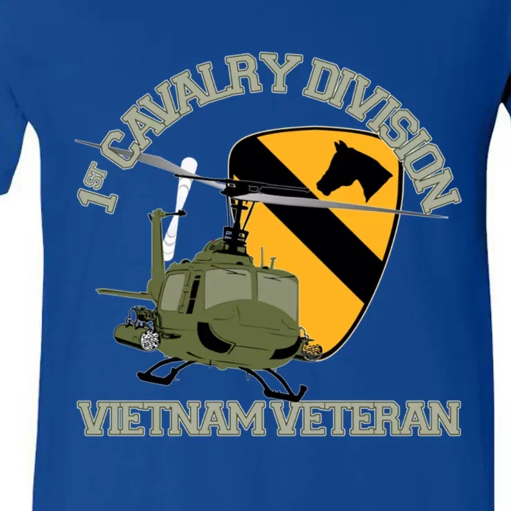 1st Cavalry Division Vietnam Veteran Uh1 Gunship Veteran Day Gift V-Neck T-Shirt