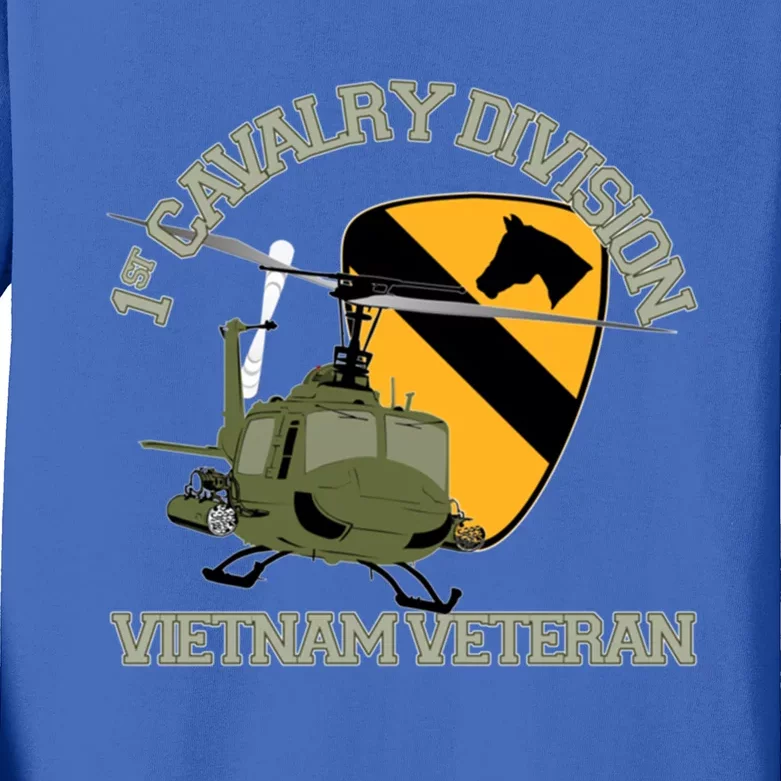 1st Cavalry Division Vietnam Veteran Uh1 Gunship Veteran Day Gift Kids Long Sleeve Shirt