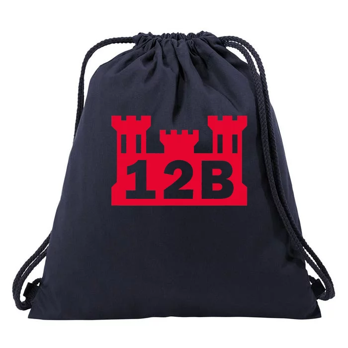 12B Combat Engineer Castle Drawstring Bag