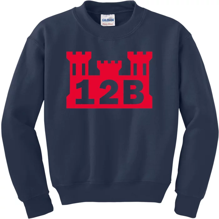 12B Combat Engineer Castle Kids Sweatshirt