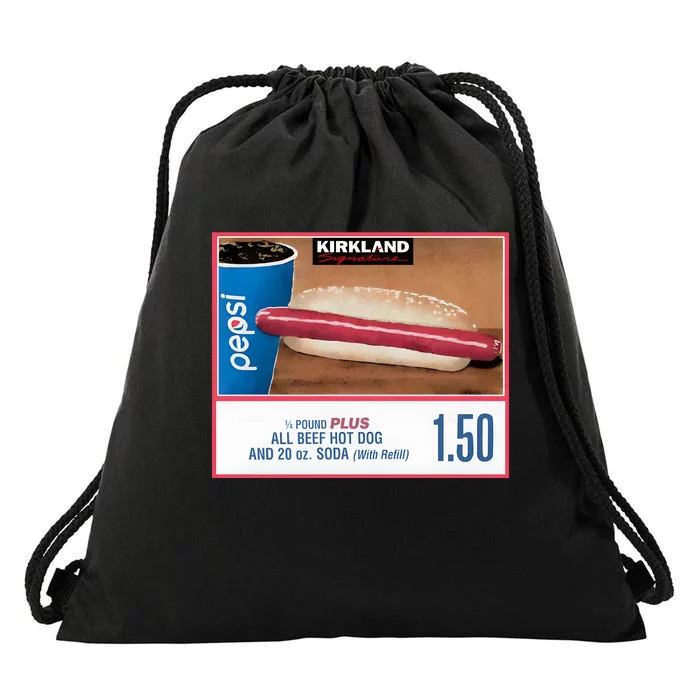 150 Costco Hot Dog Soda Combo With Drawstring Bag