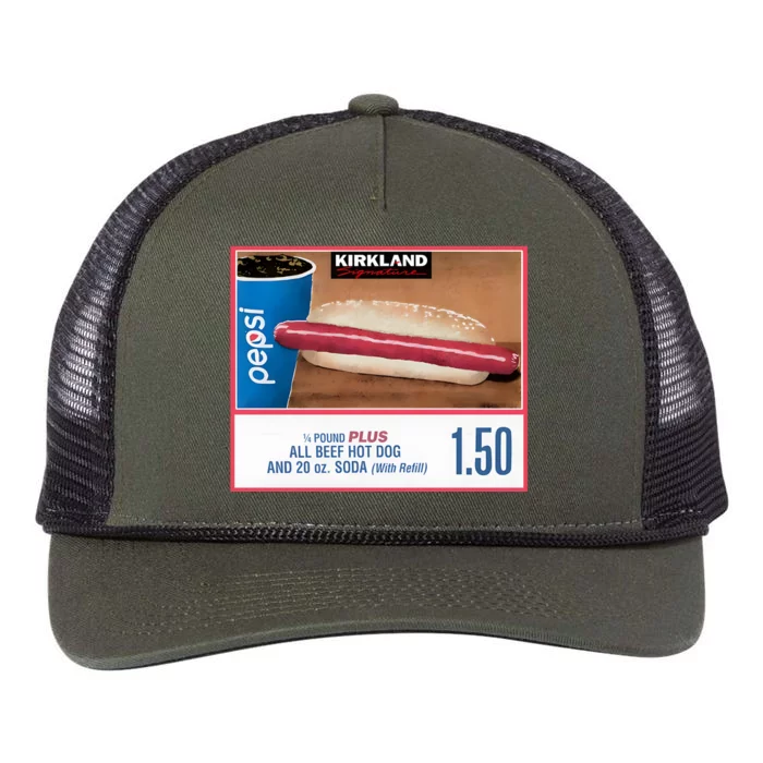 150 Costco Hot Dog Soda Combo With Retro Rope Trucker Hat Cap