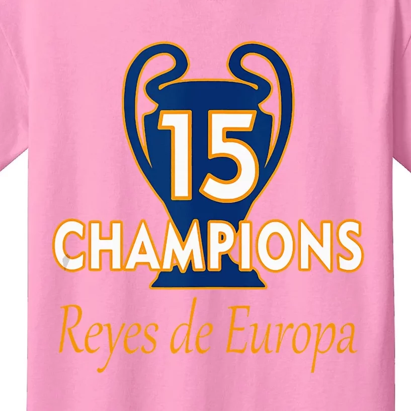 15 Champions Kings Of Europe Kids T-Shirt