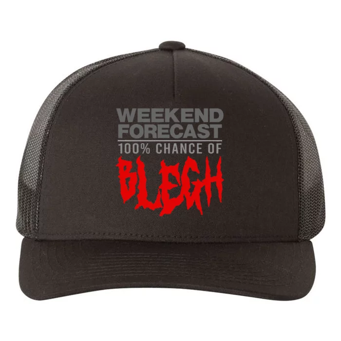 100 Chance Of Blegh Funny Heavy Metal Moshpit Band Yupoong Adult 5-Panel Trucker Hat