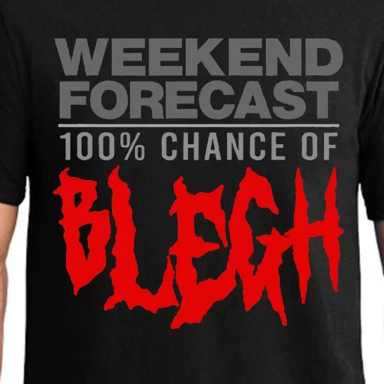 100 Chance Of Blegh Funny Heavy Metal Moshpit Band Pajama Set