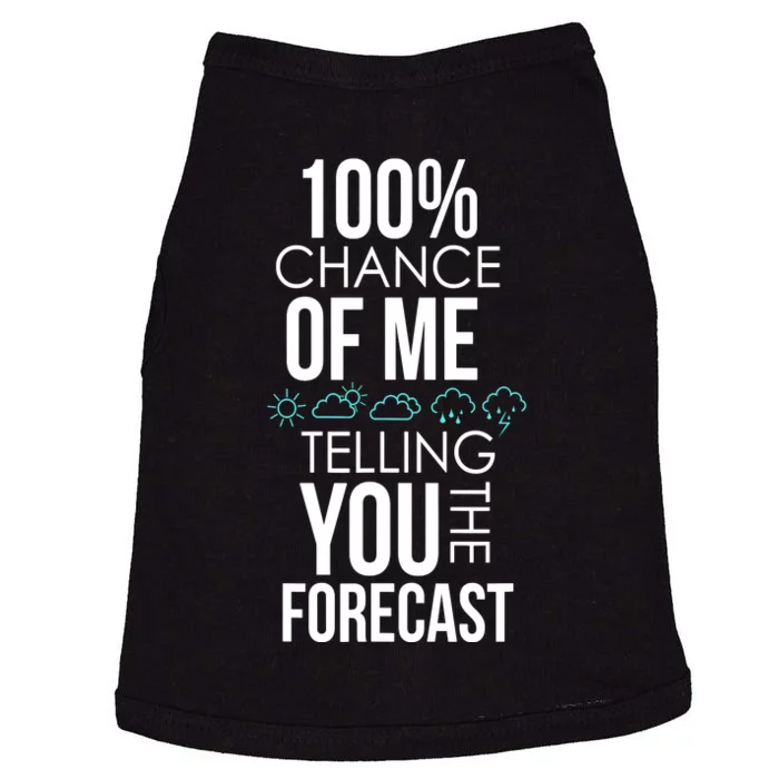 100% Chance Of Me Telling You The Forecast Weather Doggie Tank