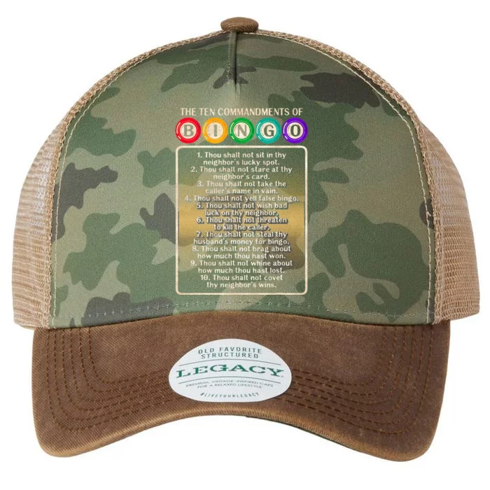 10 Commandments Of Bingo Bingo Player Legacy Tie Dye Trucker Hat