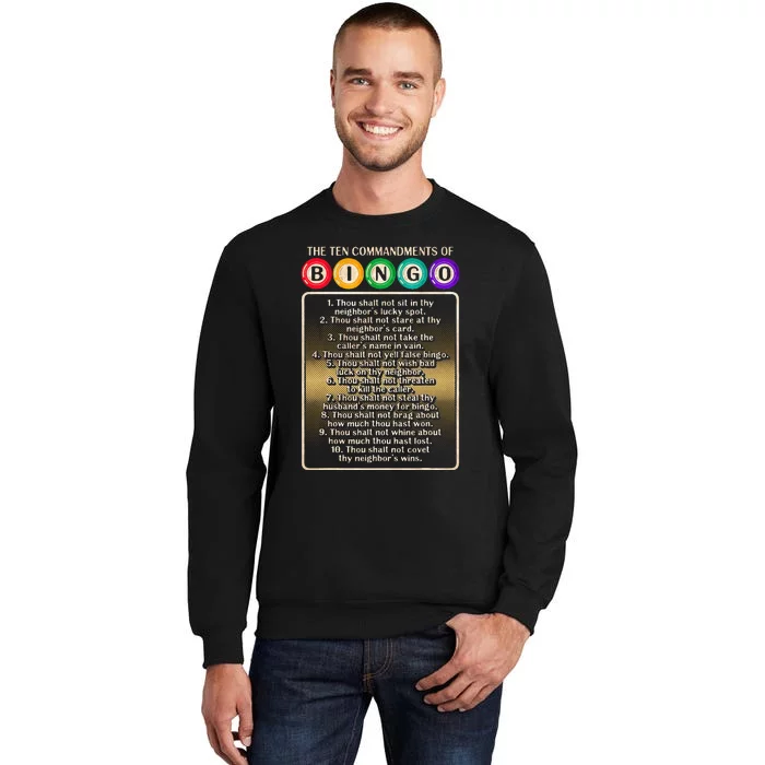 10 Commandments Of Bingo Bingo Player Sweatshirt