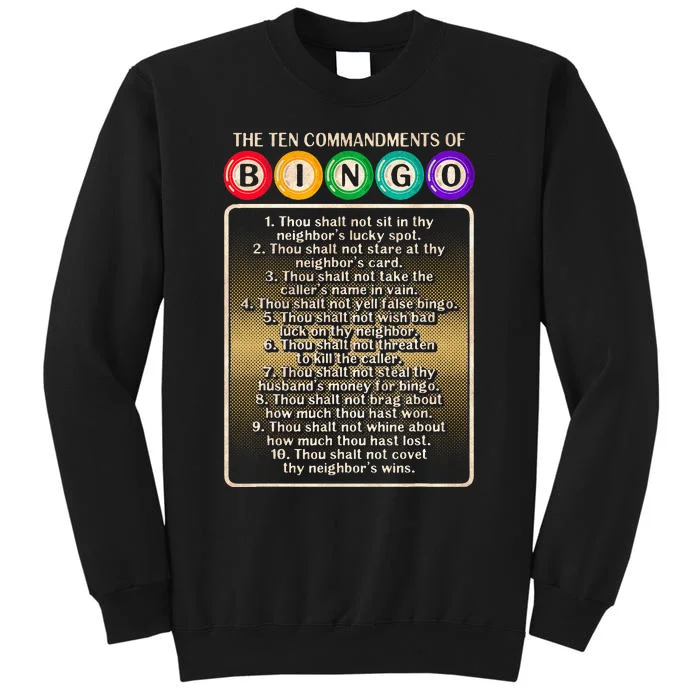 10 Commandments Of Bingo Bingo Player Sweatshirt