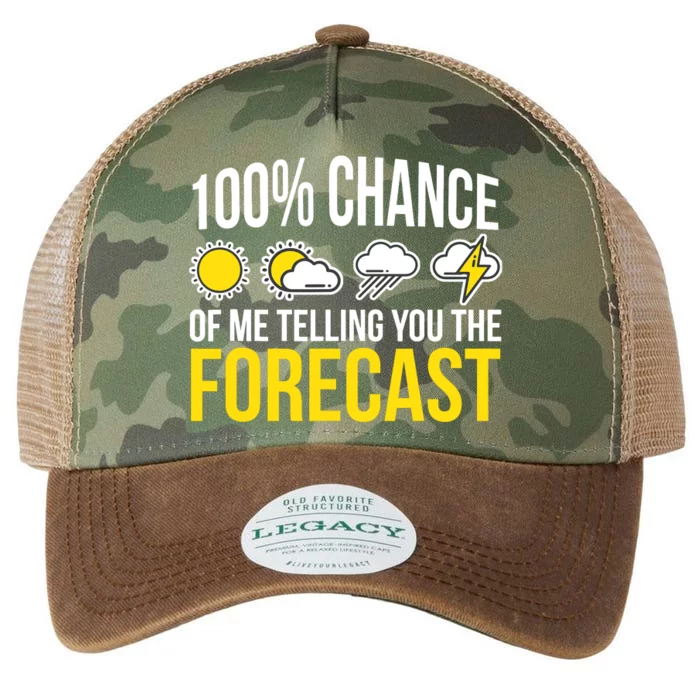 100% Chance Of Me Telling You The Forecast Weatherman Legacy Tie Dye Trucker Hat