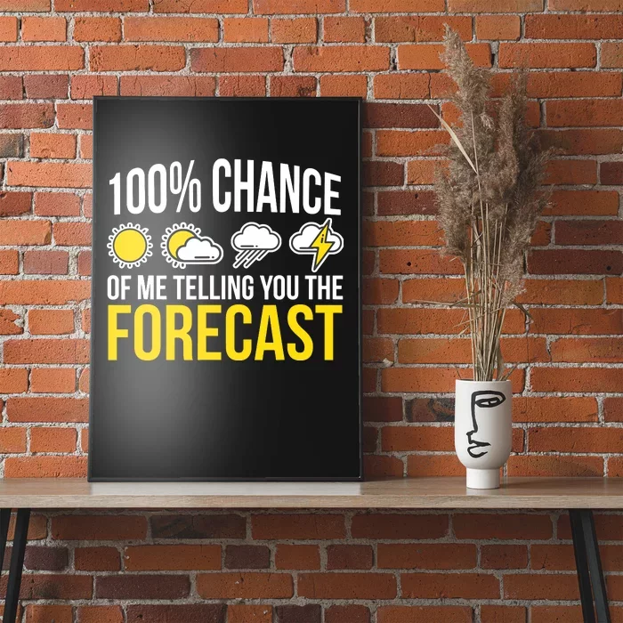 100% Chance Of Me Telling You The Forecast Weatherman Poster