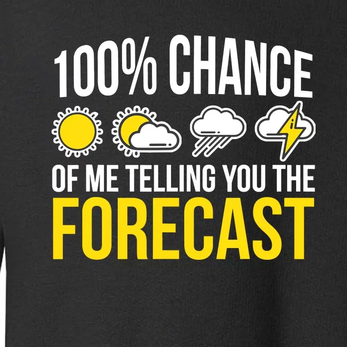 100% Chance Of Me Telling You The Forecast Weatherman Toddler Sweatshirt