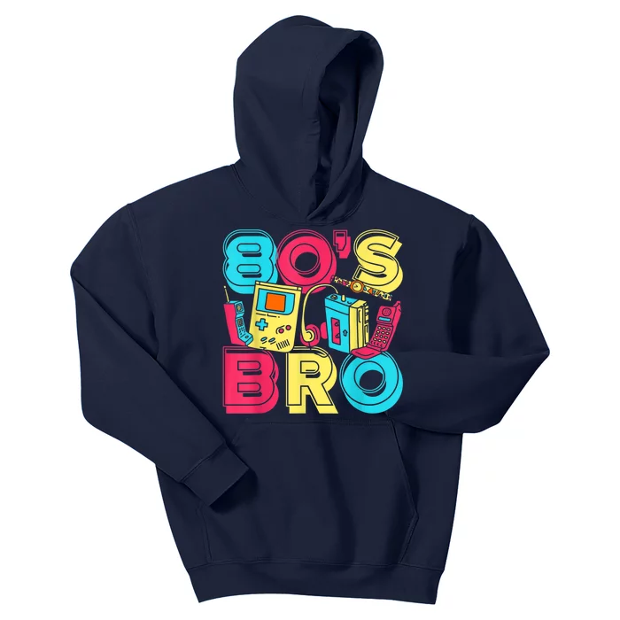 1980s Costume Party Vintage 80s Music Lover 80s Bro Eighties Kids Hoodie