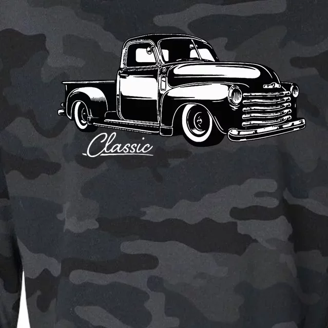 1950s Classic Truck Design Cropped Pullover Crew