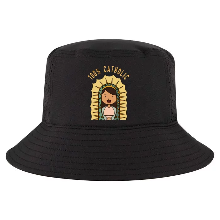 100% Catholic Virgin Mary Gift Cool Comfort Performance Bucket Hat