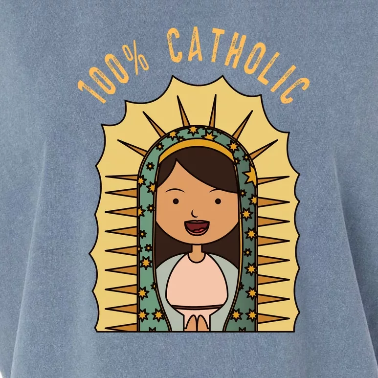 100% Catholic Virgin Mary Gift Garment-Dyed Women's Muscle Tee