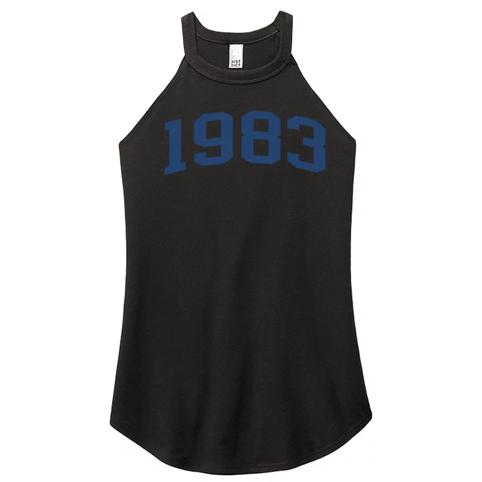 1983 Classic Vintage Grey, 40th Birthday Gifts Women’s Perfect Tri Rocker Tank