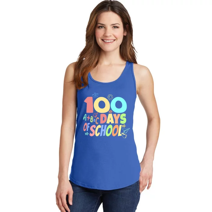 100s Day 100 Days Of School Gift Ladies Essential Tank