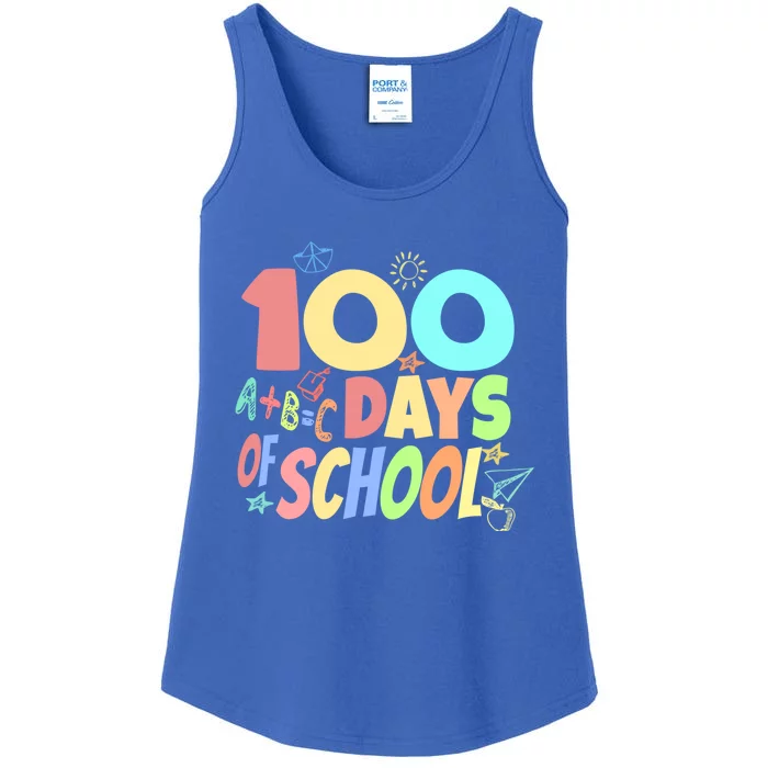 100s Day 100 Days Of School Gift Ladies Essential Tank