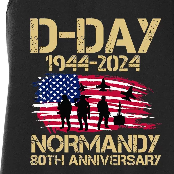 1944 Dday 2024 80th Anniversary Normandy Women's Racerback Tank