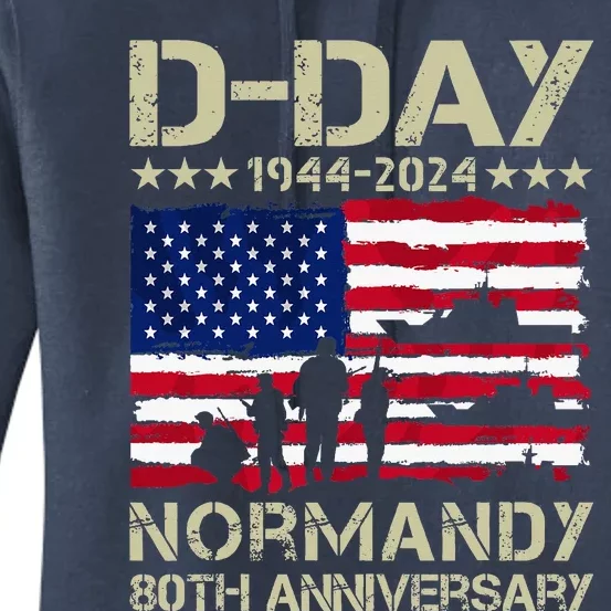 1944 Dday 2024 80th Anniversary Normandy Women's Pullover Hoodie