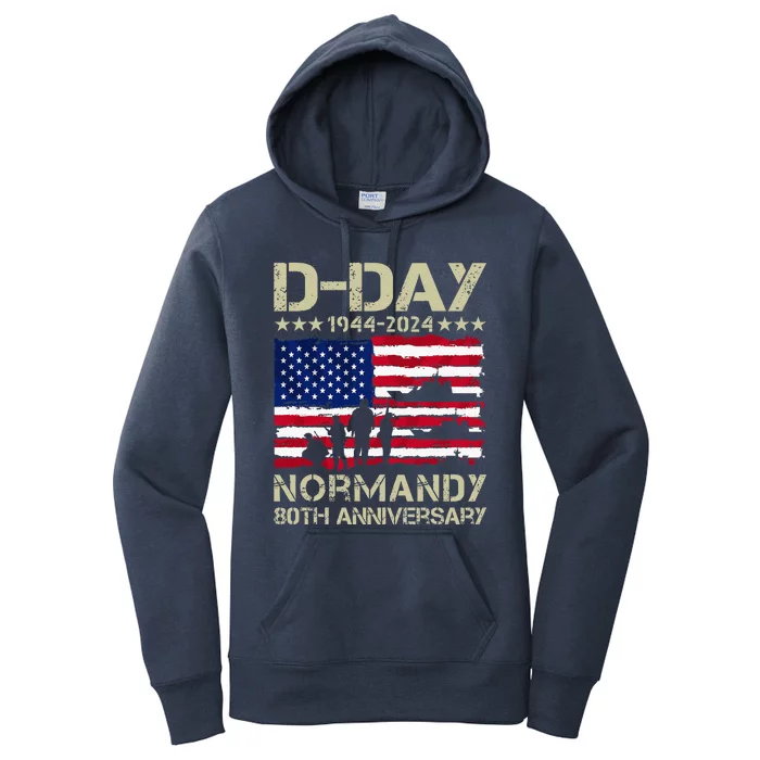 1944 Dday 2024 80th Anniversary Normandy Women's Pullover Hoodie