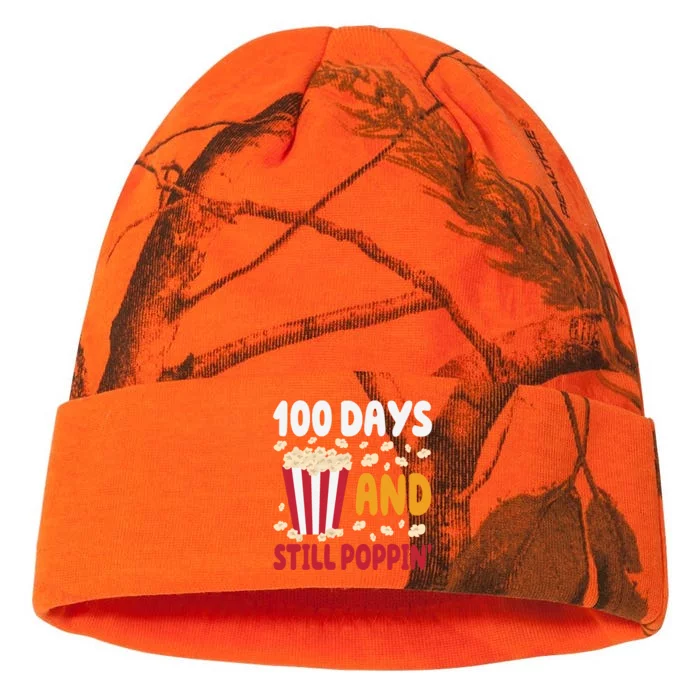 100 Days And Still Poppin 100th Day Of School Funny Kati - 12in Camo Beanie