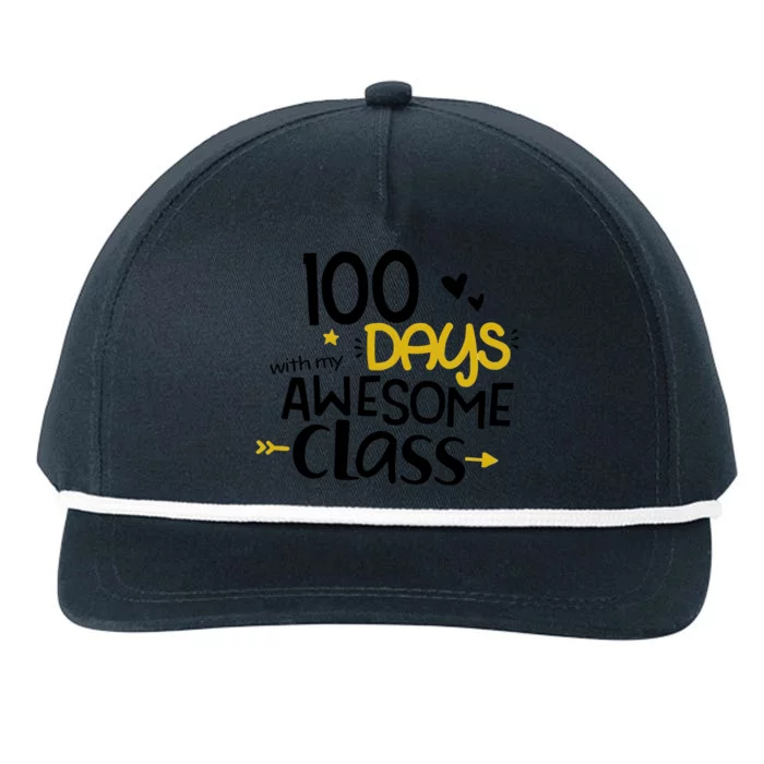 100 Days Awesome With My Class Snapback Five-Panel Rope Hat