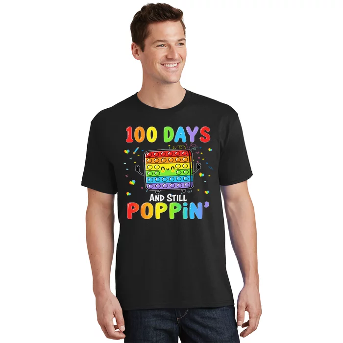 100 Days And Still Poppin 100th Day Of School Boys Girls T-Shirt