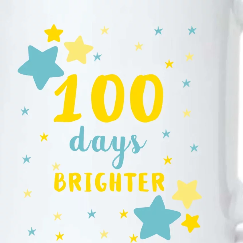 100 Days Brighter Cute Gift Black Color Changing Mug