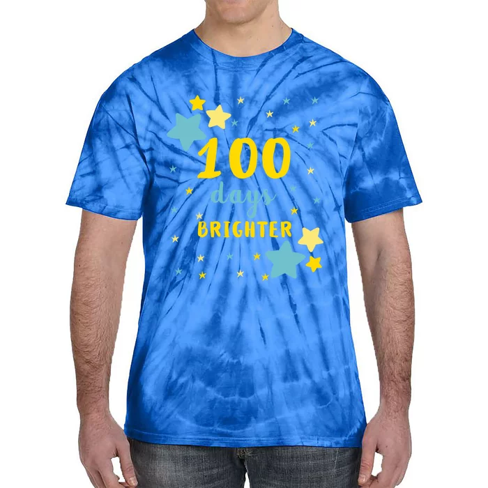 100 Days Brighter Cute Gift Tie-Dye T-Shirt