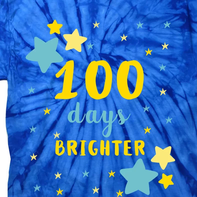 100 Days Brighter Cute Gift Tie-Dye T-Shirt