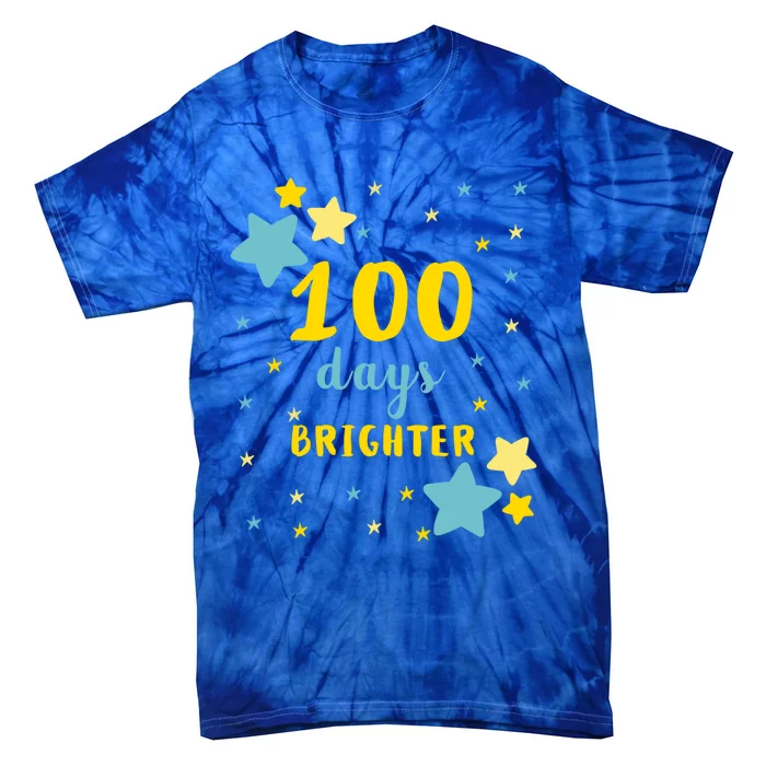 100 Days Brighter Cute Gift Tie-Dye T-Shirt