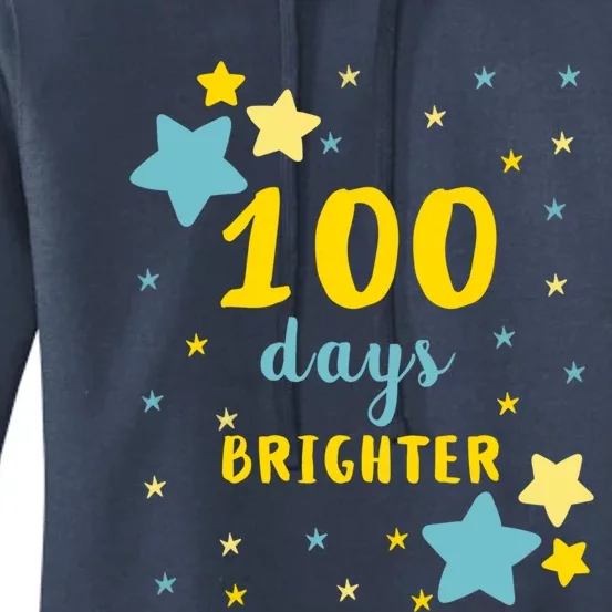 100 Days Brighter Cute Gift Women's Pullover Hoodie