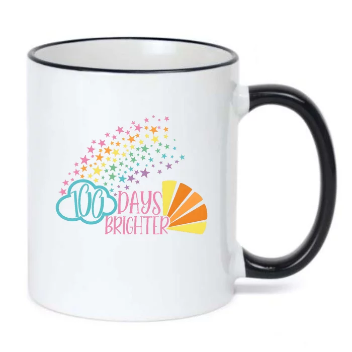 100 Days Brighter 100 Day Of School Celebration Black Color Changing Mug