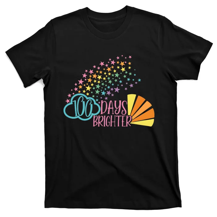 100 Days Brighter 100 Day Of School Celebration T-Shirt