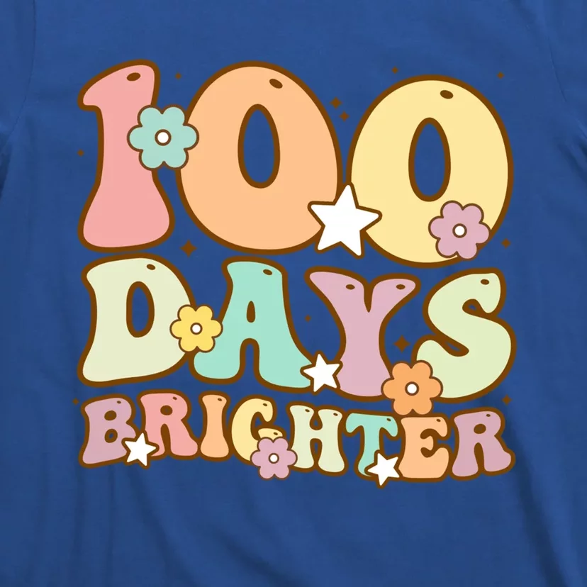 100 Days Brighter Teacher 100 Days Smarter Gift T-Shirt