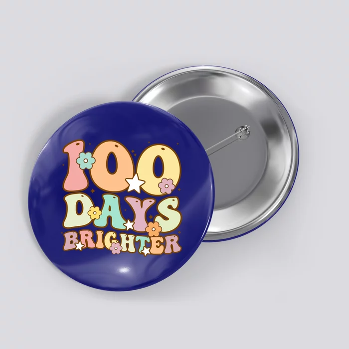 100 Days Brighter Teacher 100 Days Smarter Gift Button