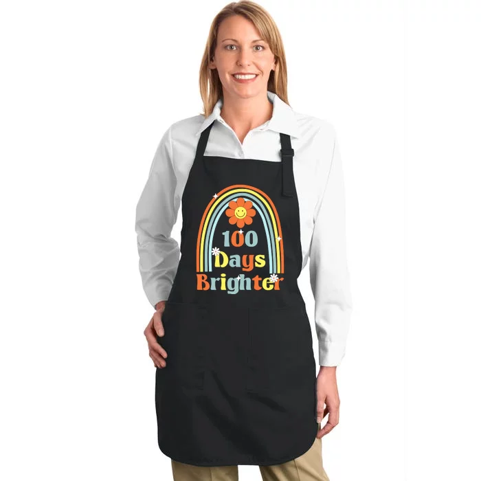 100 Days Brighter Full-Length Apron With Pocket