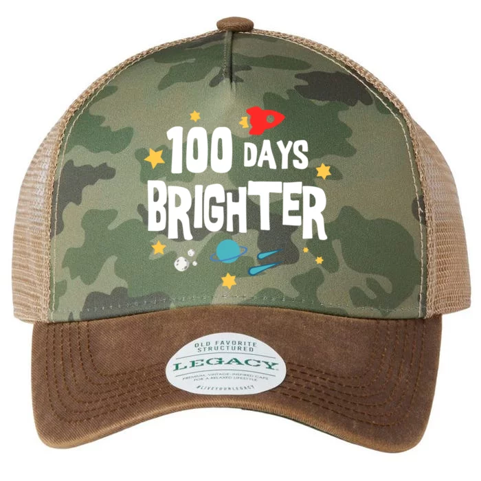 100 Days Brighter 100 Days Of School Teacher Gift Legacy Tie Dye Trucker Hat