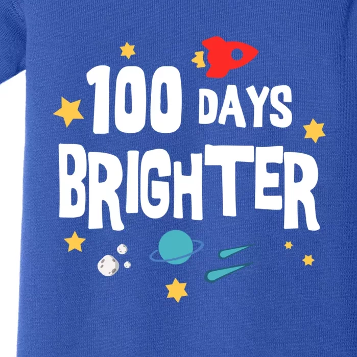 100 Days Brighter 100 Days Of School Teacher Gift Baby Bodysuit