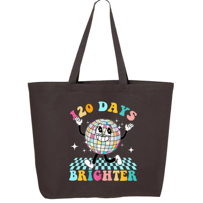 120 Days Brighter Happy 120th Day Of School Groovy 25L Jumbo Tote