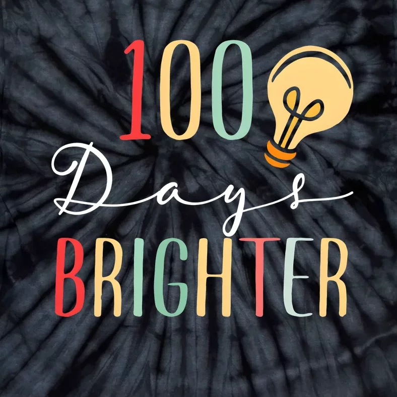 100 Days Brighter Funny Quarantine 2024 Teacher Tie-Dye T-Shirt