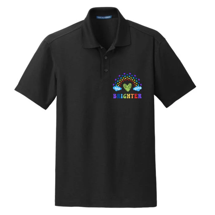 100 Days Brighter 100 Days Of School Dry Zone Grid Performance Polo