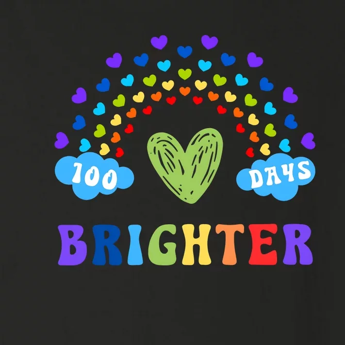 100 Days Brighter 100 Days Of School Toddler Long Sleeve Shirt