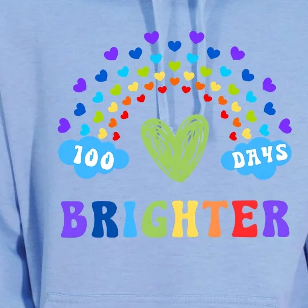 100 Days Brighter 100 Days Of School Unisex Surf Hoodie