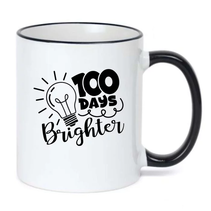 100 Days Brighter 100th Day Of Kindergarten School Cute Gift Black Color Changing Mug