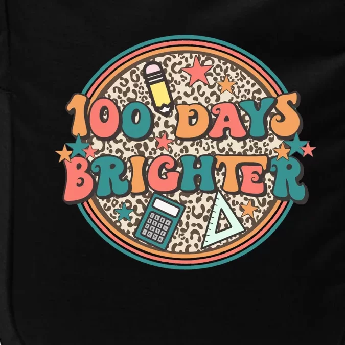 100 Days Brighter 100th Day Of School Teacher Smarter Gift Impact Tech Backpack