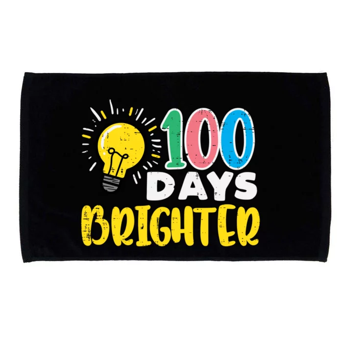 100 Days Brighter Light Bulb 100th Day School Smarter Gift Microfiber Hand Towel